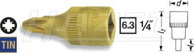 HAZET Головка 1/4" со вставкой PZ3 HAZET Головка 1/4" со вставкой PZ3