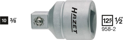 HAZET Переходник с 1/2" на 3/8" 958-2
