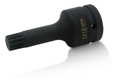 Головка ударная 3/4" с насадкой SPLINE M18 L=105 мм TOPTUL KADB2418 Головка ударная 3/4" с насадкой SPLINE M18 L=105 мм TOPTUL KADB2418