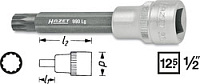 Головка с 12-гранной вставкой 1/2" - 10 мм HAZET 990LG-10